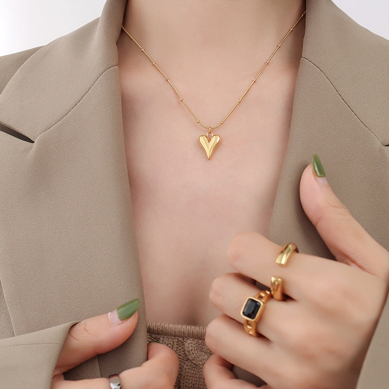 Simple style heart-shaped necklace