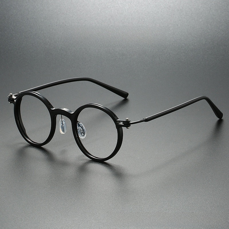 Round-framed metal spectacle frames