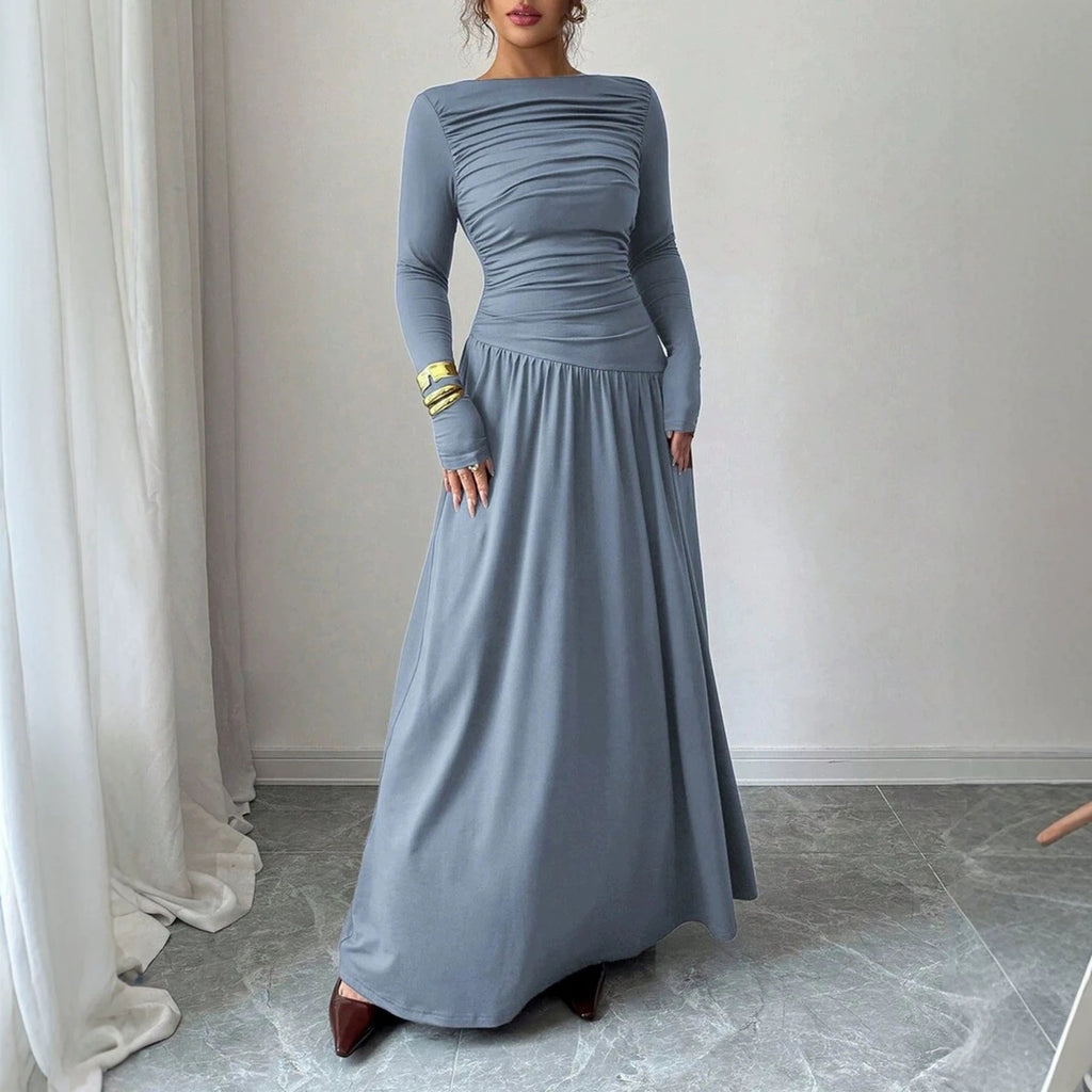 Elegant One-Shoulder Ruffled Dress