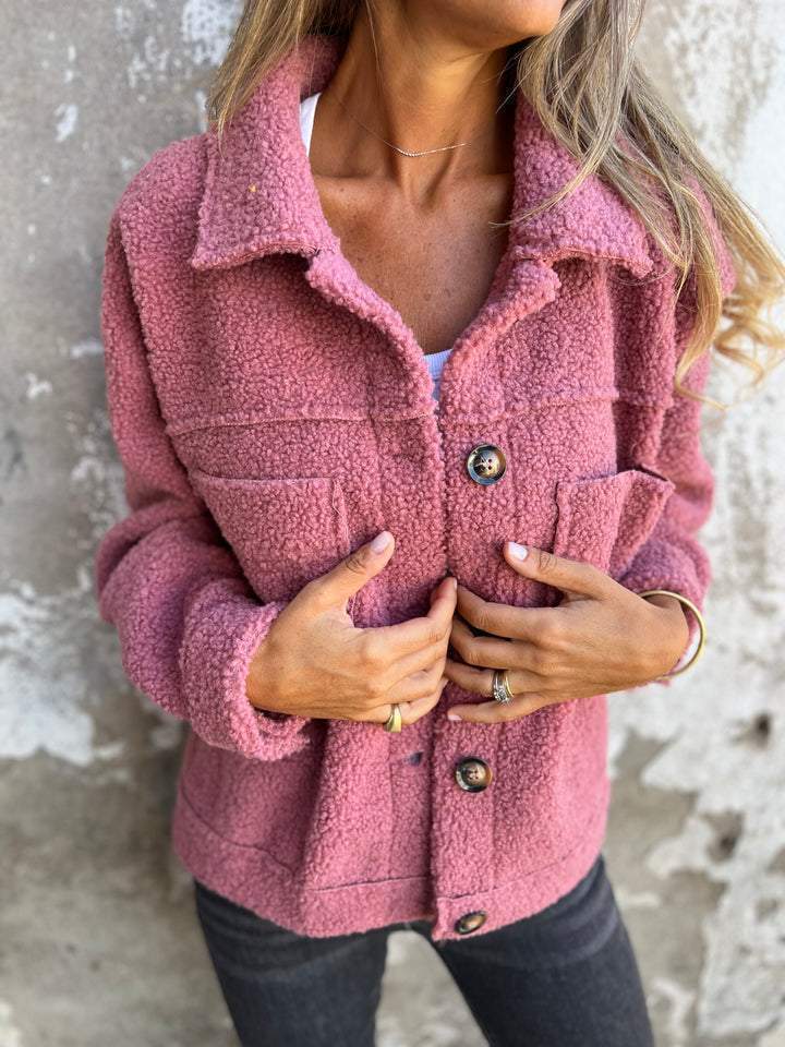 Lapel Wool Blend Jacket