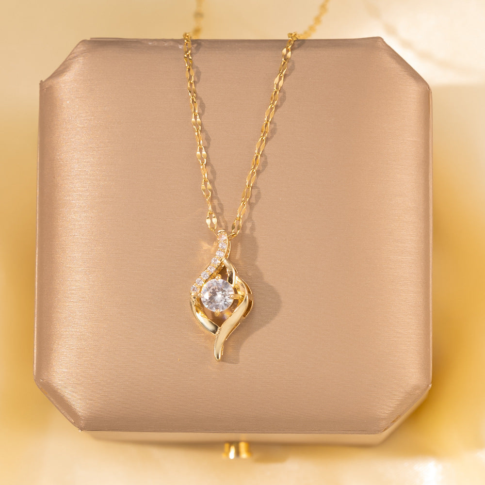 Minimalist Titanium Steel Clavicle Necklace