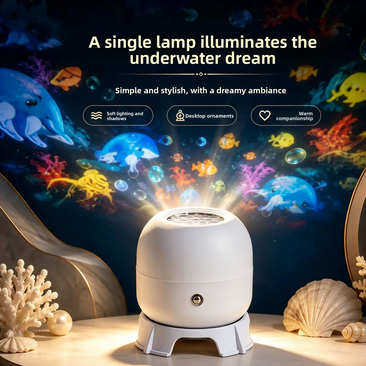 Multifunction USB Projector Night Light with Interchangeable Discs