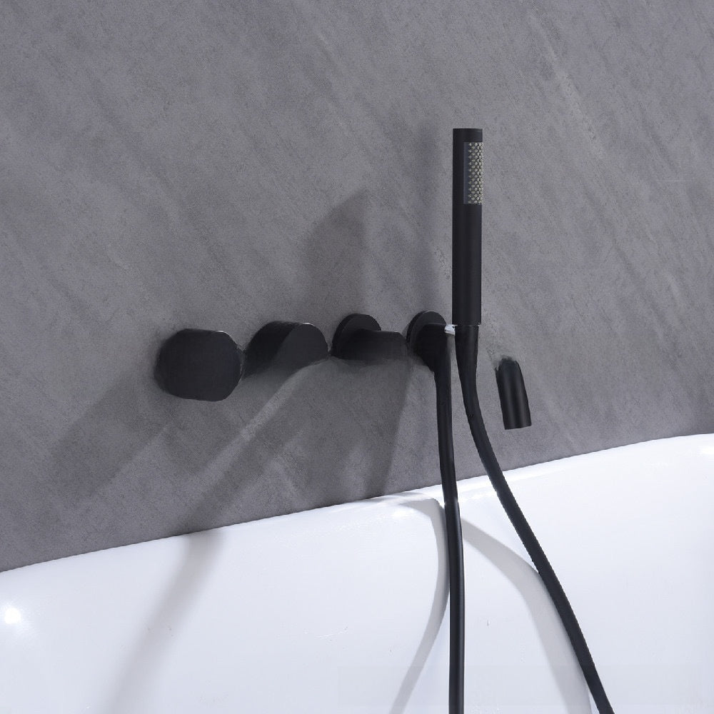 Bathtub concealed faucet hot and cold mixing valve into the wall