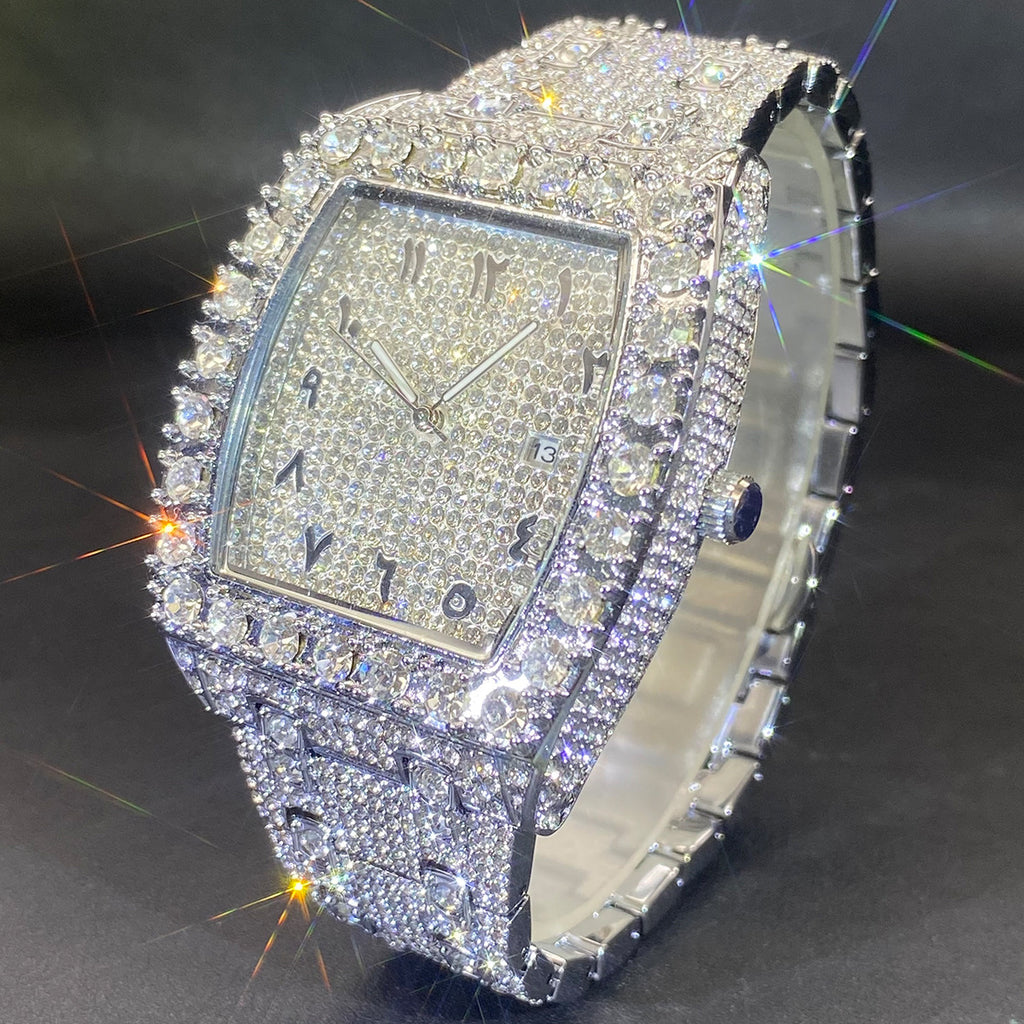Classic Barrel Dial Rhinestone Quartz Watch