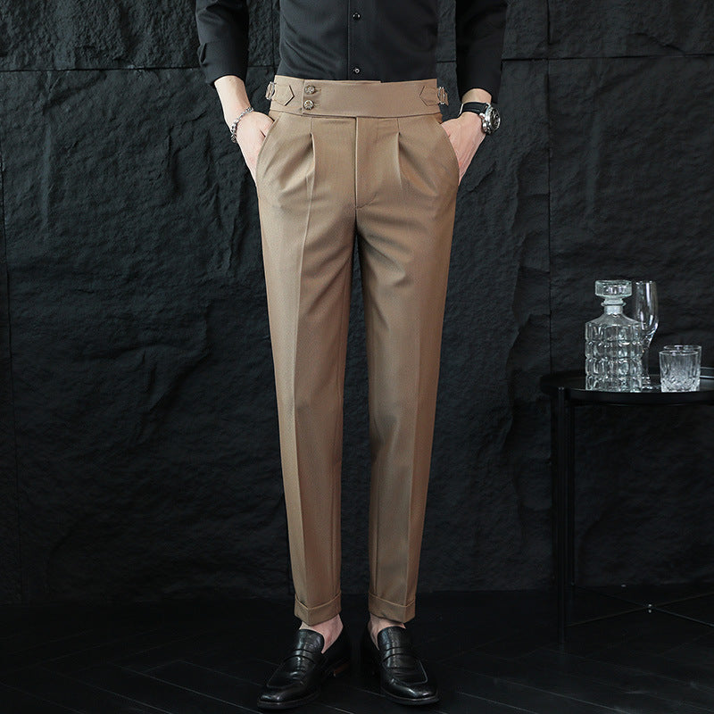 Men's all-season straight-leg stretch casual pants