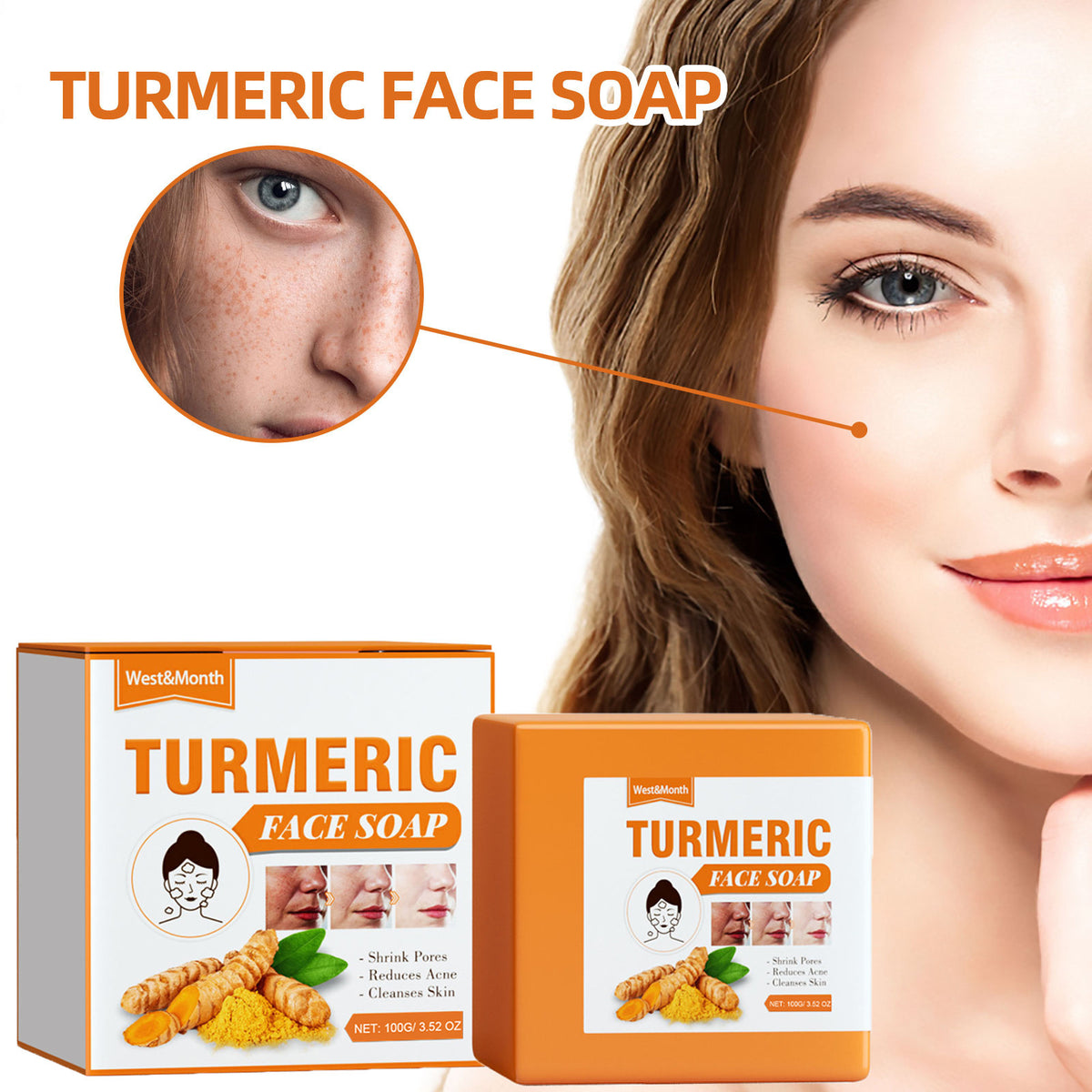 West & Month Turmeric Face Wash Soap