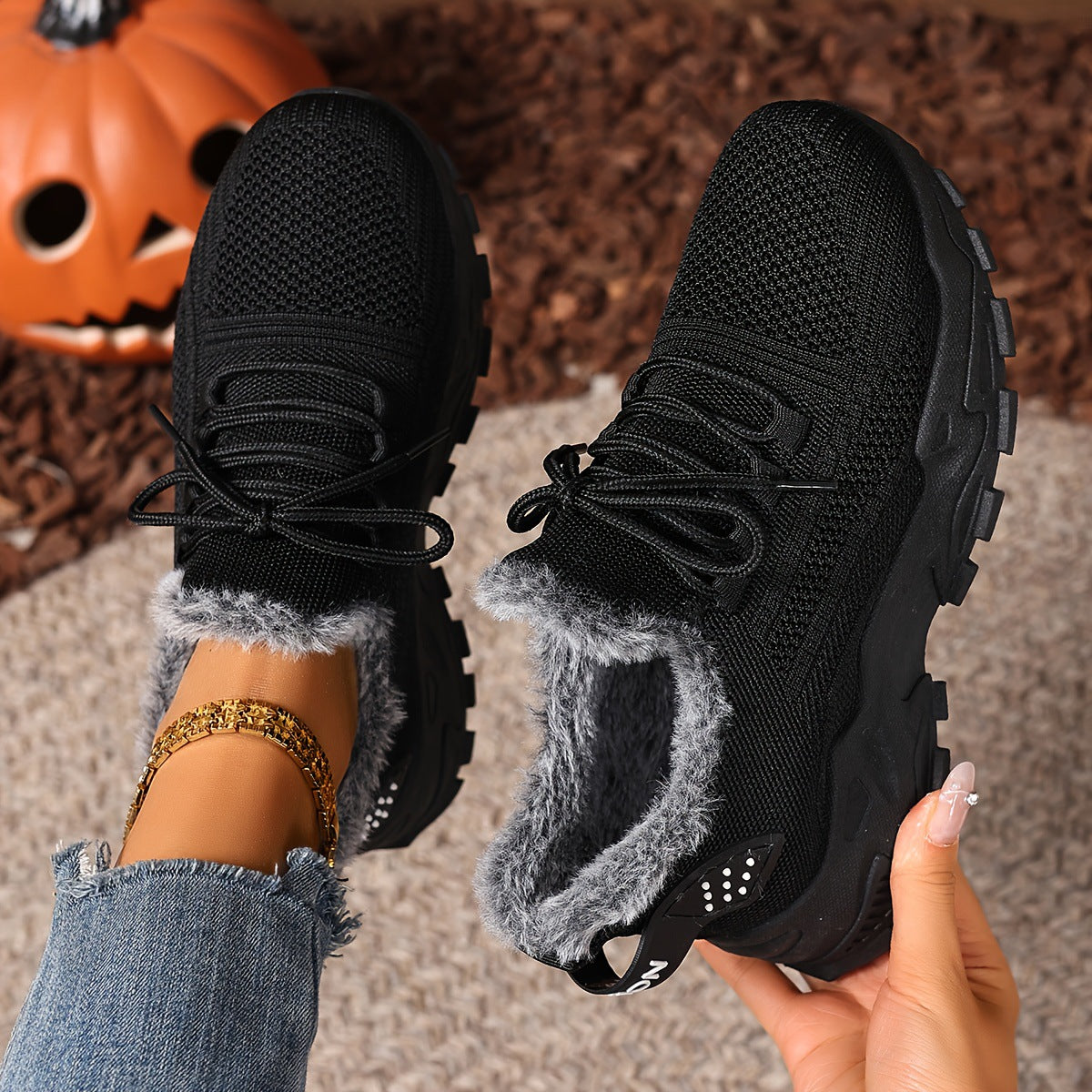 Womens Fleece Lined Winter Cotton Boots