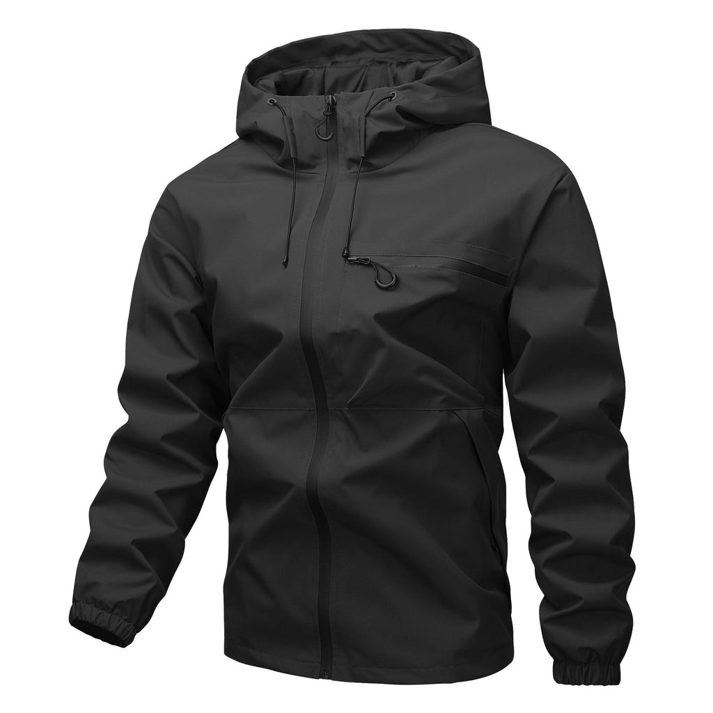 Hooded loose-fitting jacket