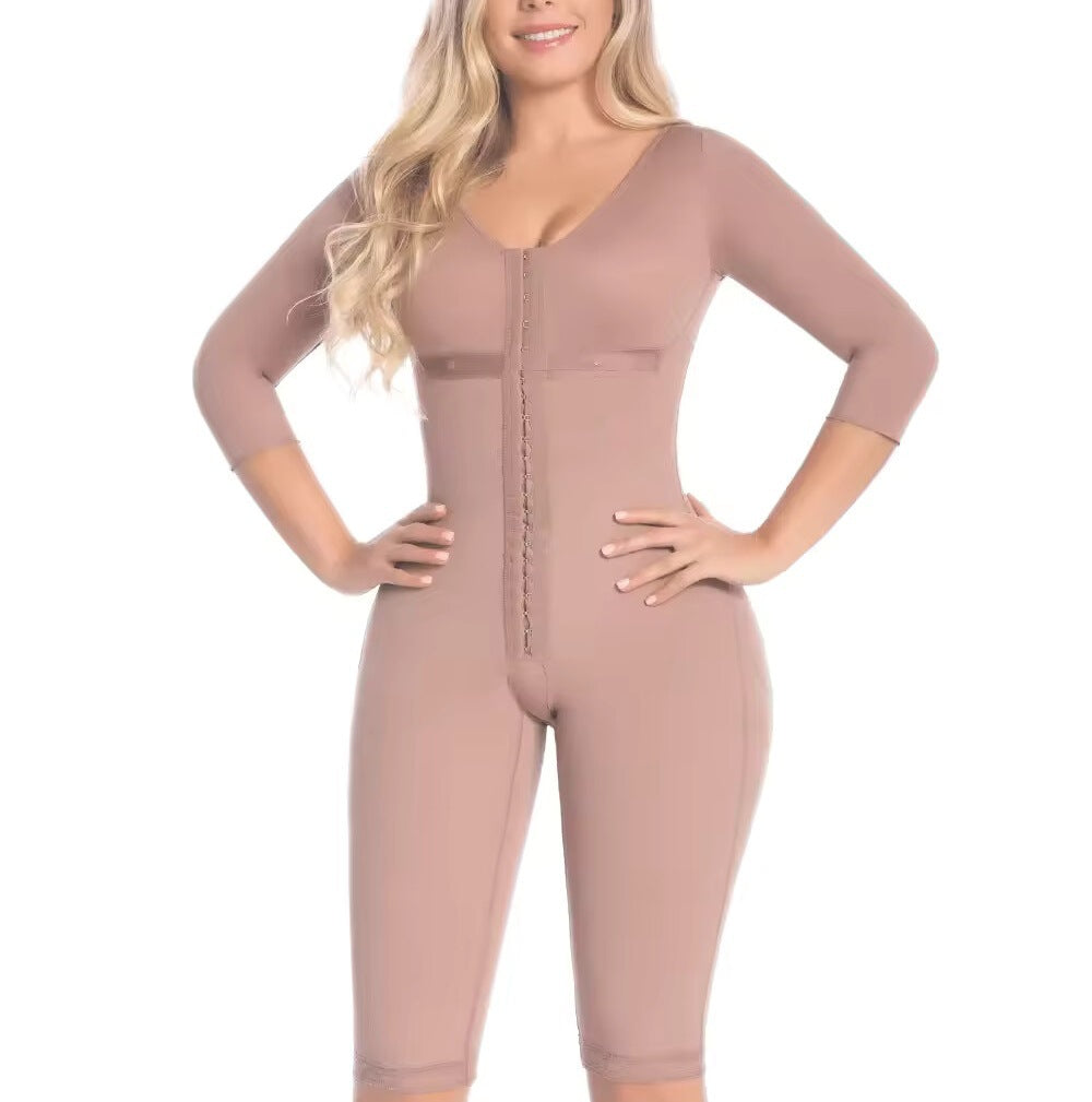 Women?s Long Sleeve One-Piece Body Shaper Firm Control Bodysuit
