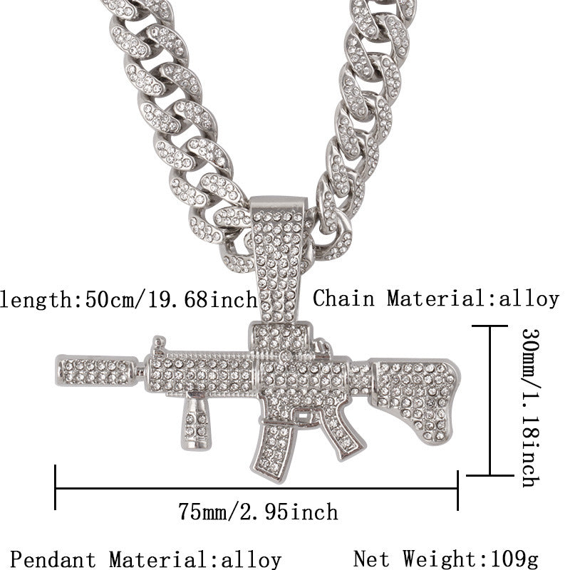 Cuban chain necklace pendant