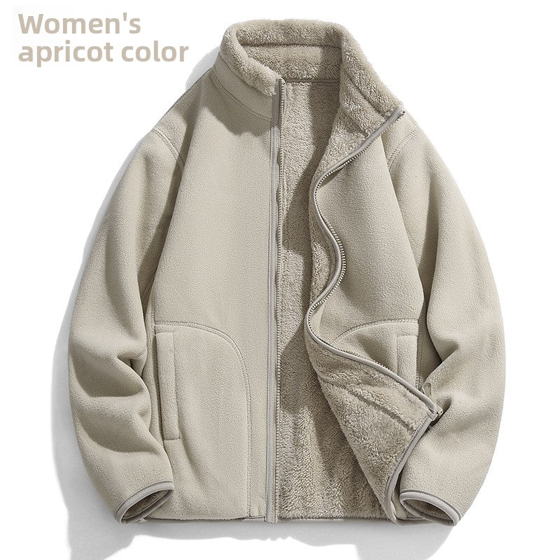 Reversible Polar Fleece Stand Collar Jacket