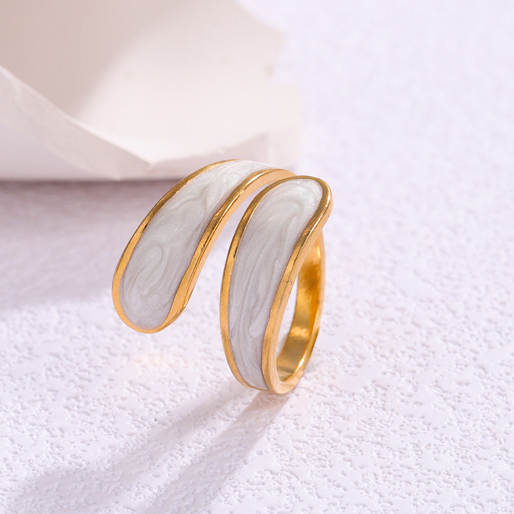 Adjustable Gold Plated Stainless Steel Ring