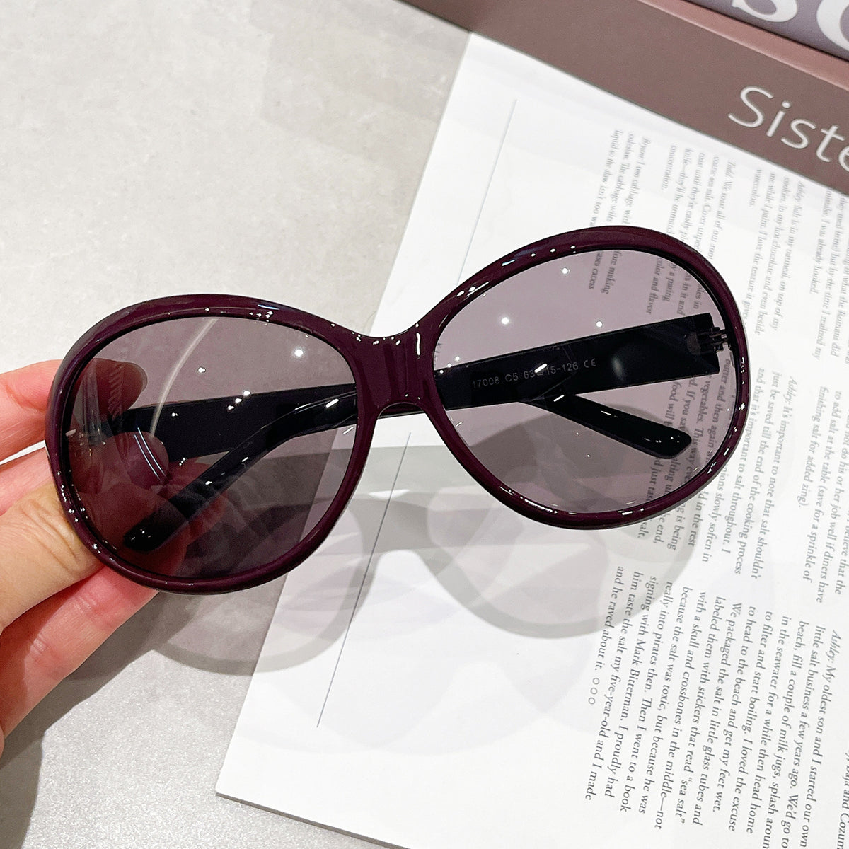Vintage Large Oval Sunglasses
