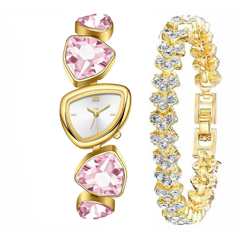 Women's Diamond Accent Quartz Watch with Metal Bracelet