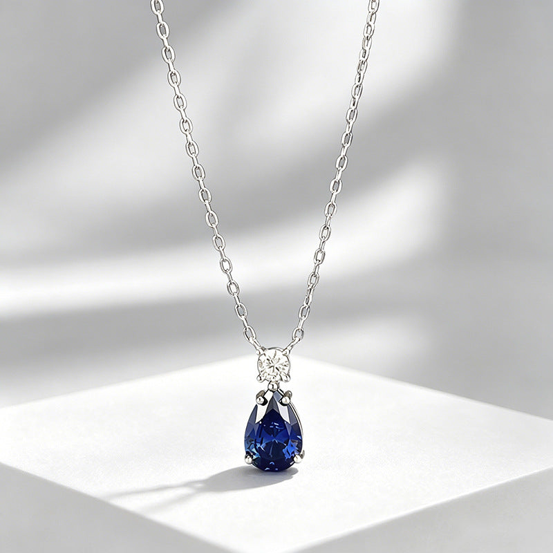 S925 Silver Pear Drop Necklace