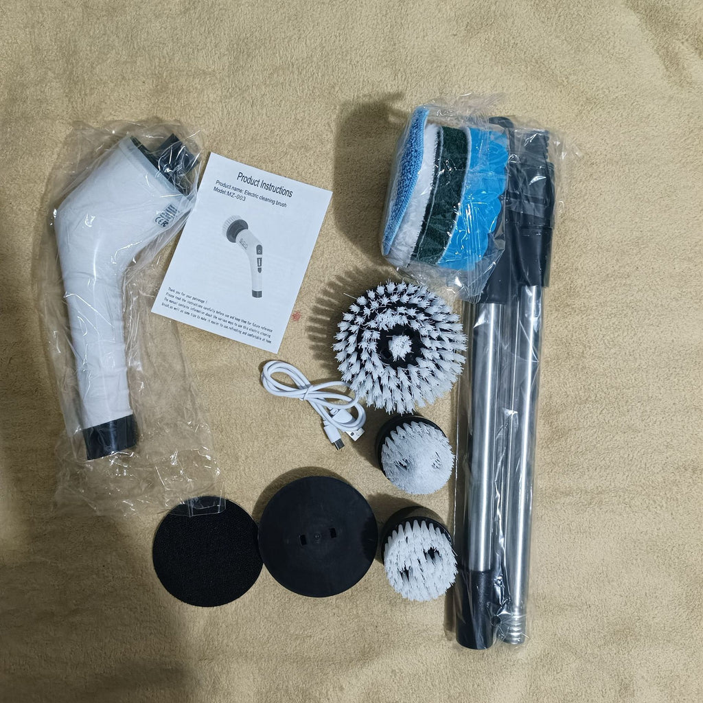 Electric Cleaning Brush with Multiple Attachments