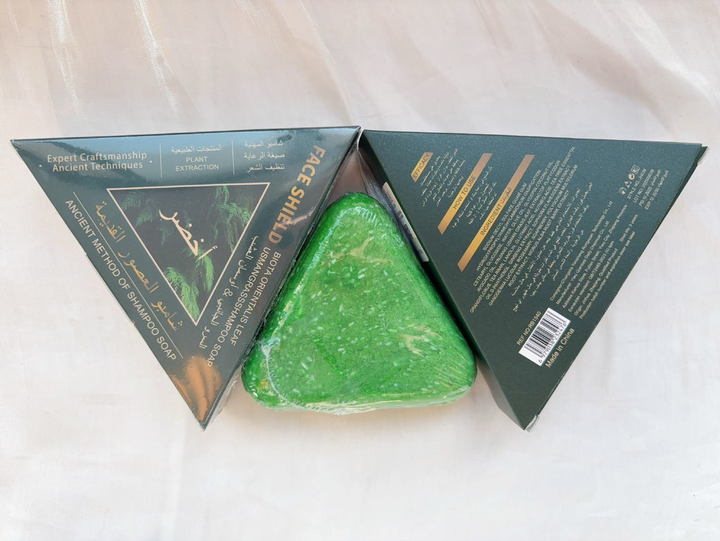Black Chan Herbal Handmade Shampoo Soap with Usman Grass and Polygonum Multiflorum
