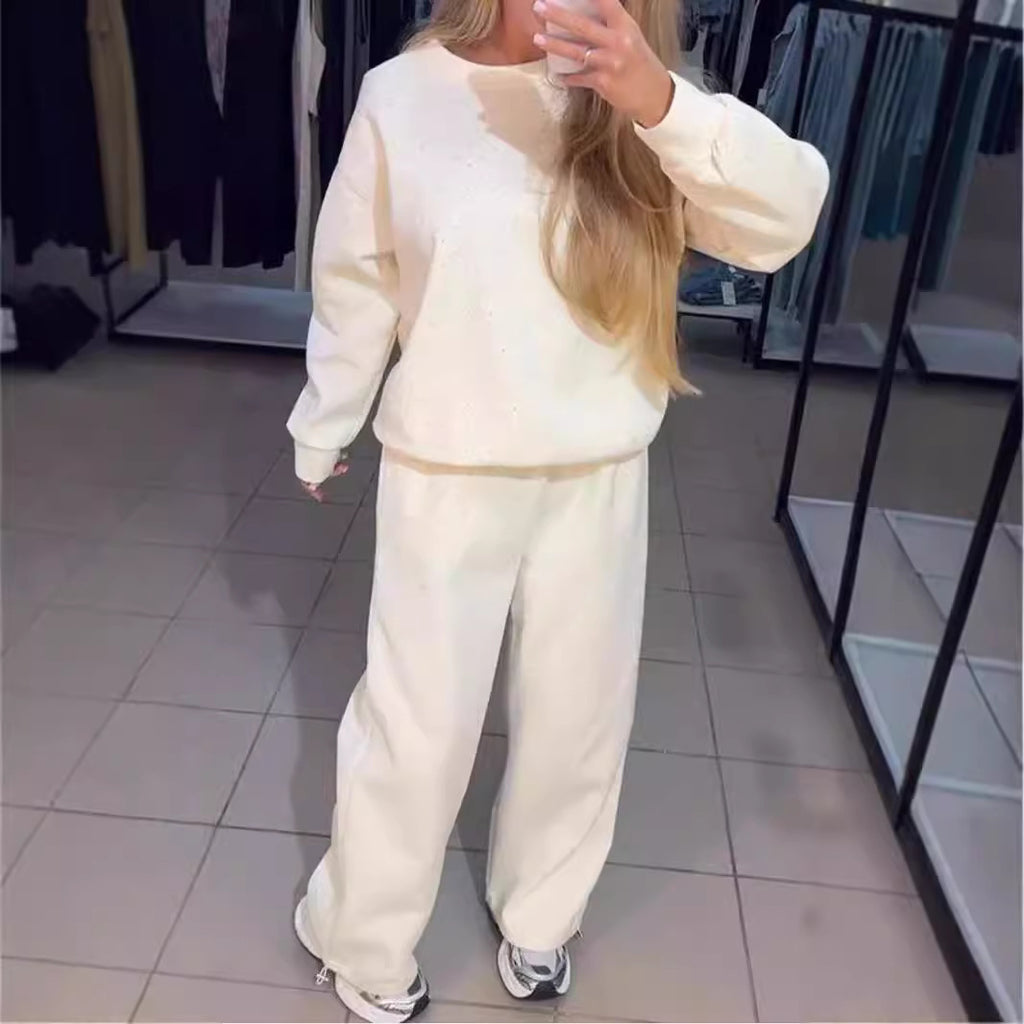 Women's Rhinestone Hoodie Jogger Set