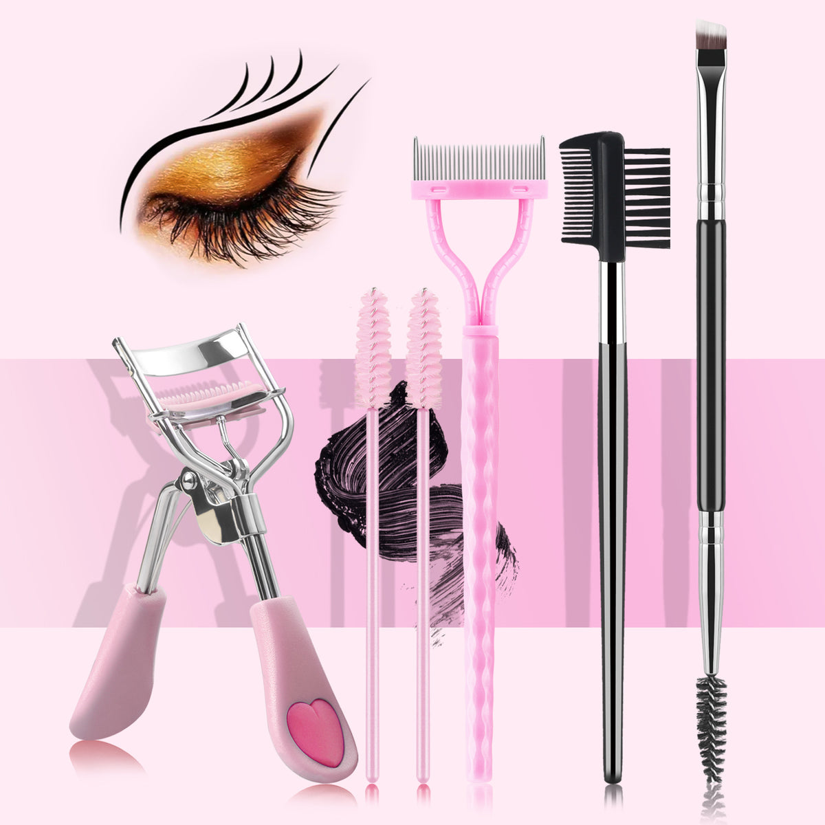6-Piece Professional Eyelash Makeup Tool Kit