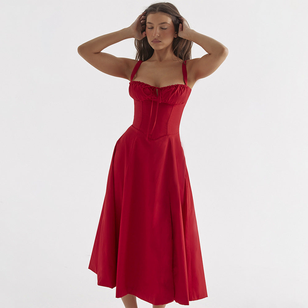 Strap Waist Sling Dress