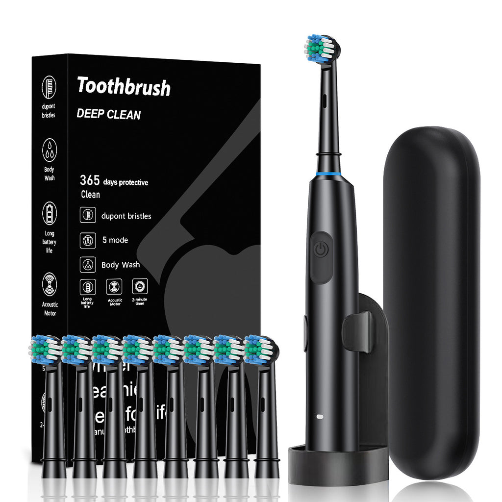 Rotary Electric Toothbrush with Travel Case