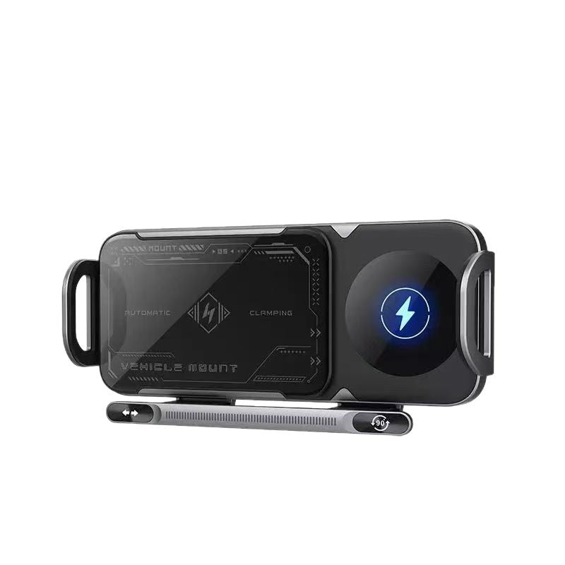 Dual Motor Wireless Car Phone Holder with Rotation