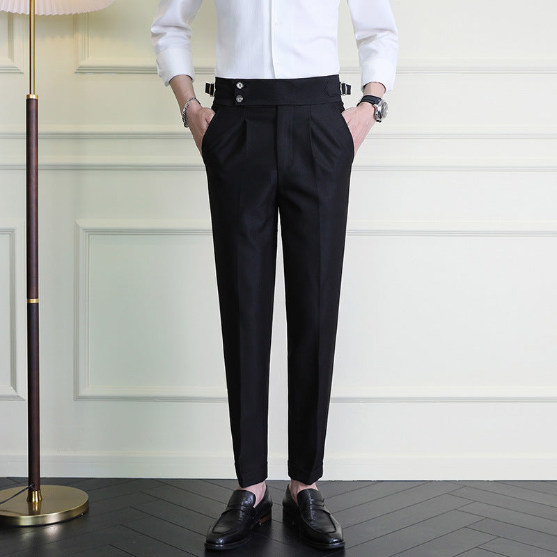 Men's all-season straight-leg stretch casual pants