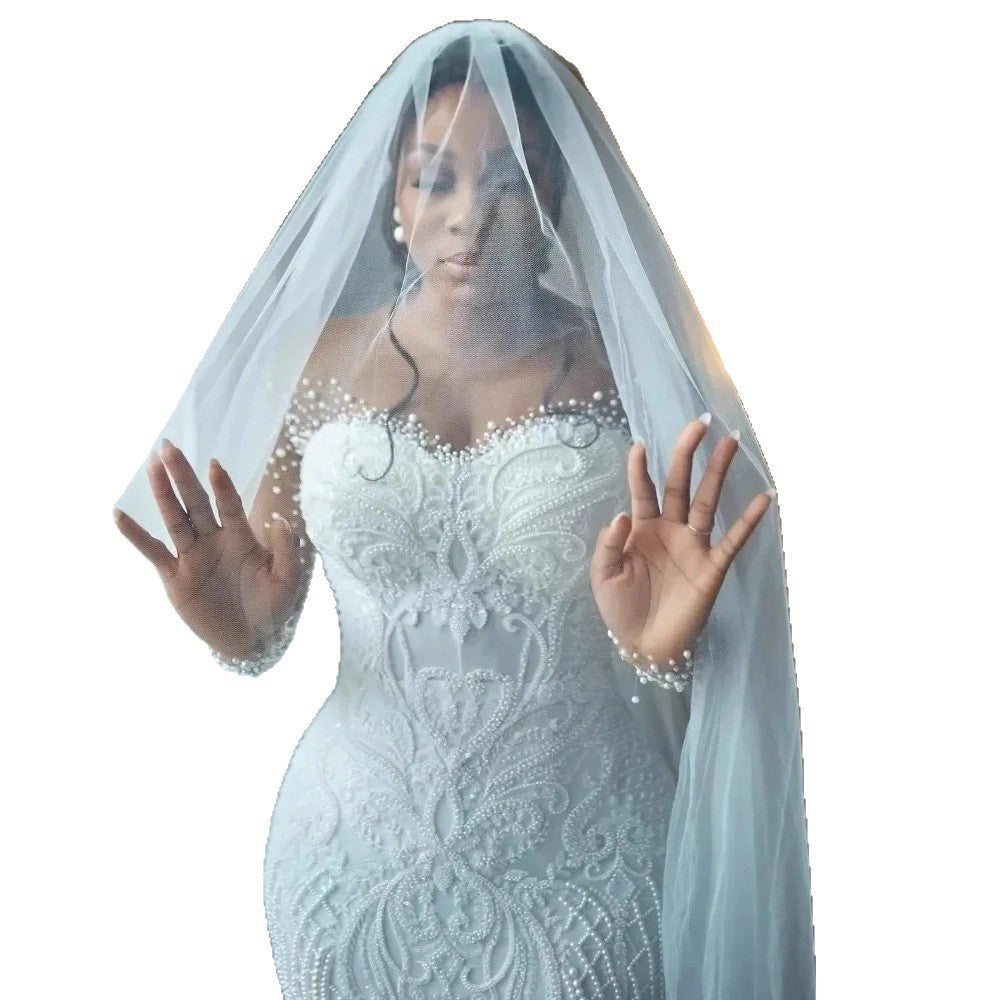 Long Sleeve Lace Mermaid Wedding Dress