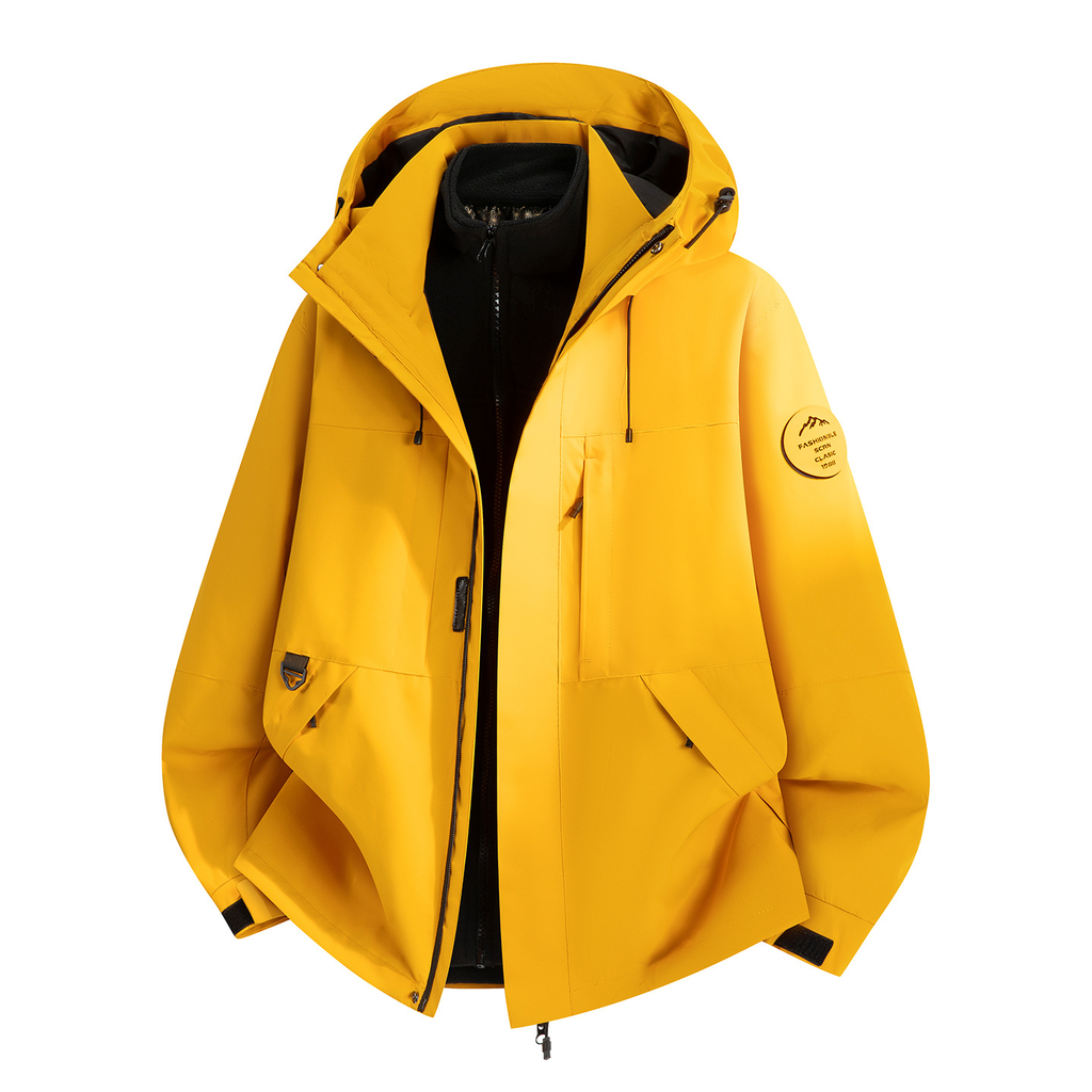 Unisex 3-in-1 Windproof Waterproof Outdoor Hiking Skiing Jacket
