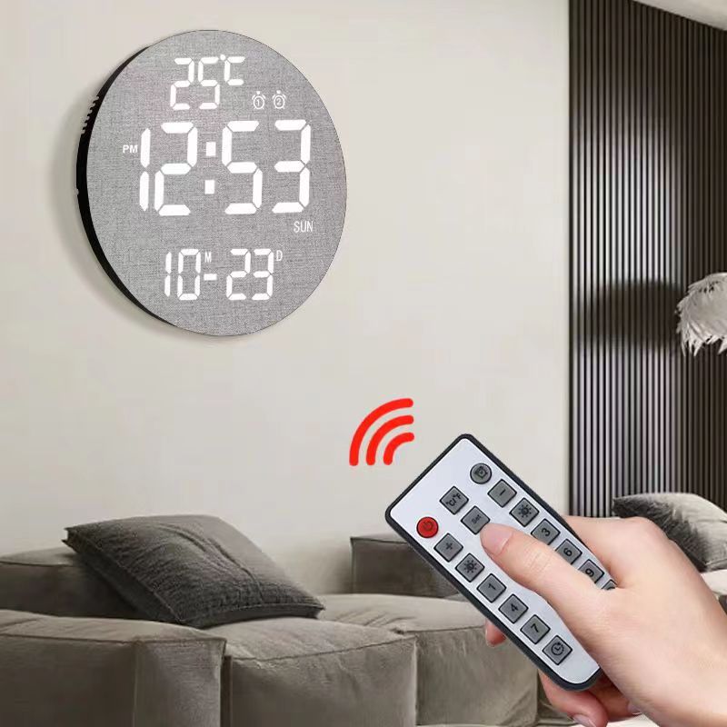 RGB WiFi Wall Clock Digital Perpetual Calendar LED Alarm Clock App Control
