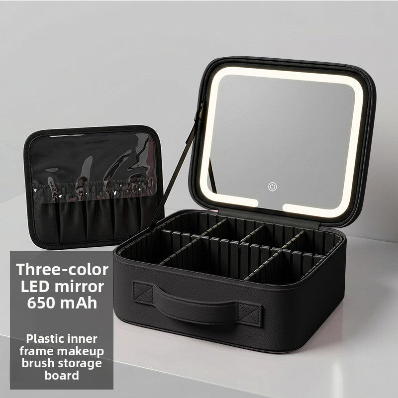 LED Lighted Makeup Bag with Mirror