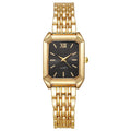 Women Fashion Square Quartz Wristwatch Stainless Steel Band Light Luxury