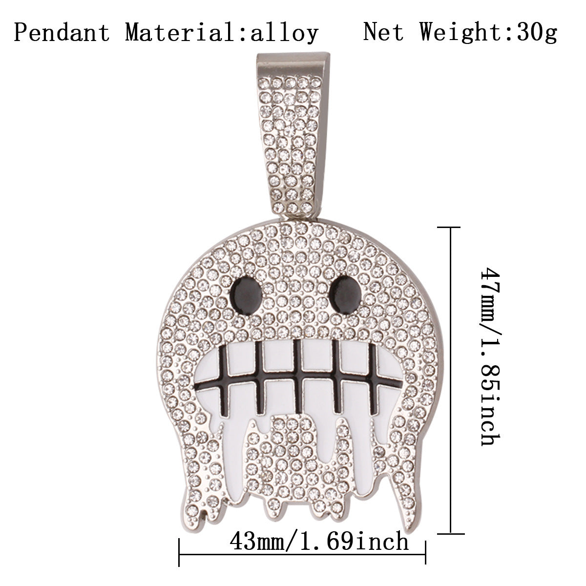 Cuban chain necklace pendant