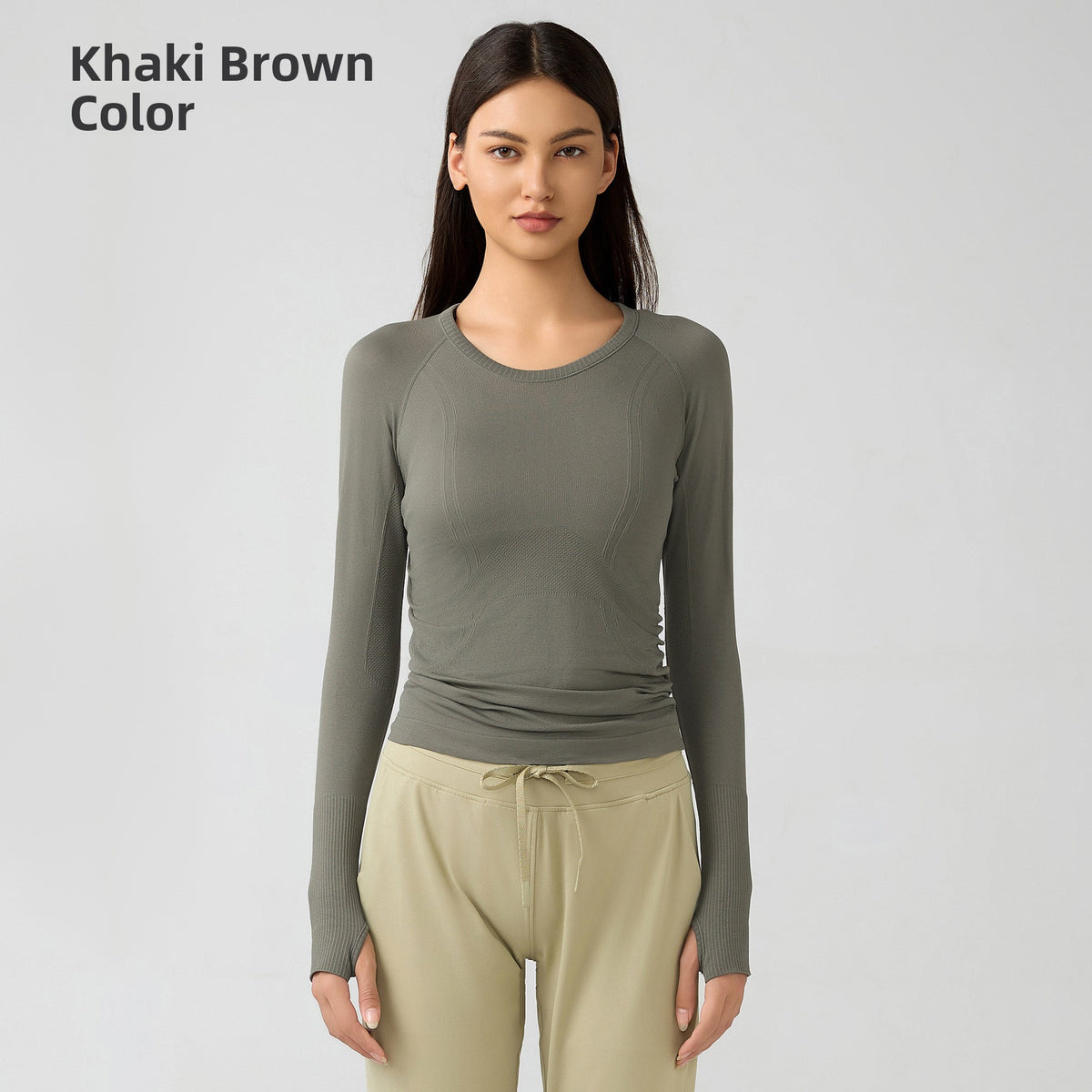 Seamless yoga top