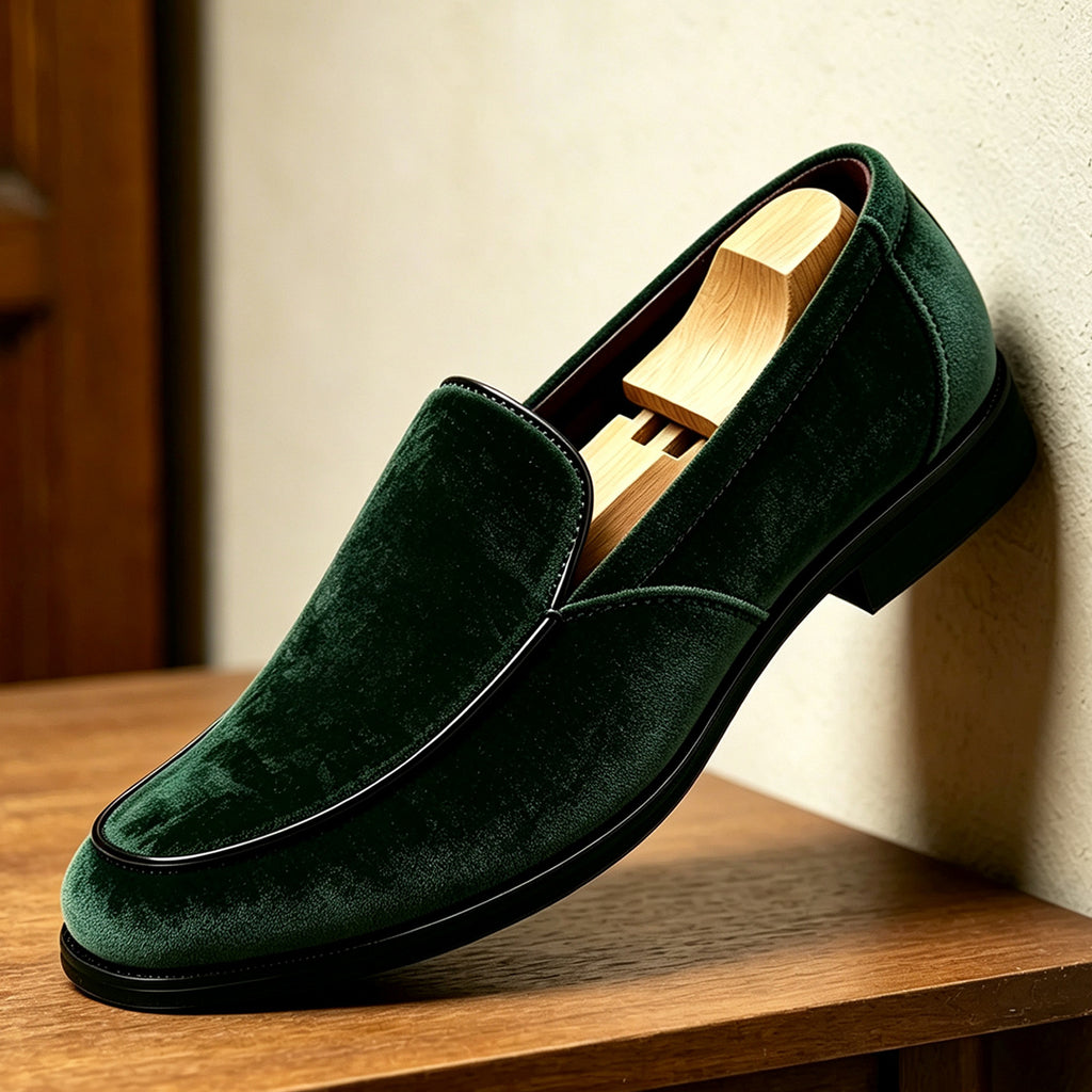 Mens Slip On Loafers Business Casual Leather Shoes