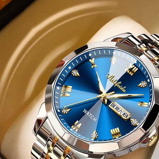 Men's Quartz Business Watch Stainless Steel Strap