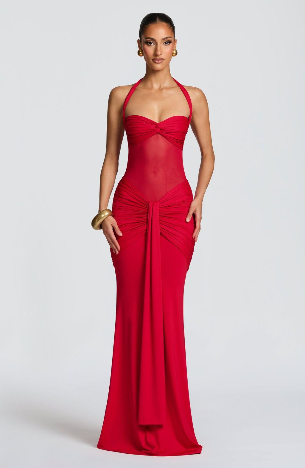 Elegant Mesh Fishtail Bodycon Dress