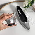 Womens Patent Leather Pointed Toe Flats