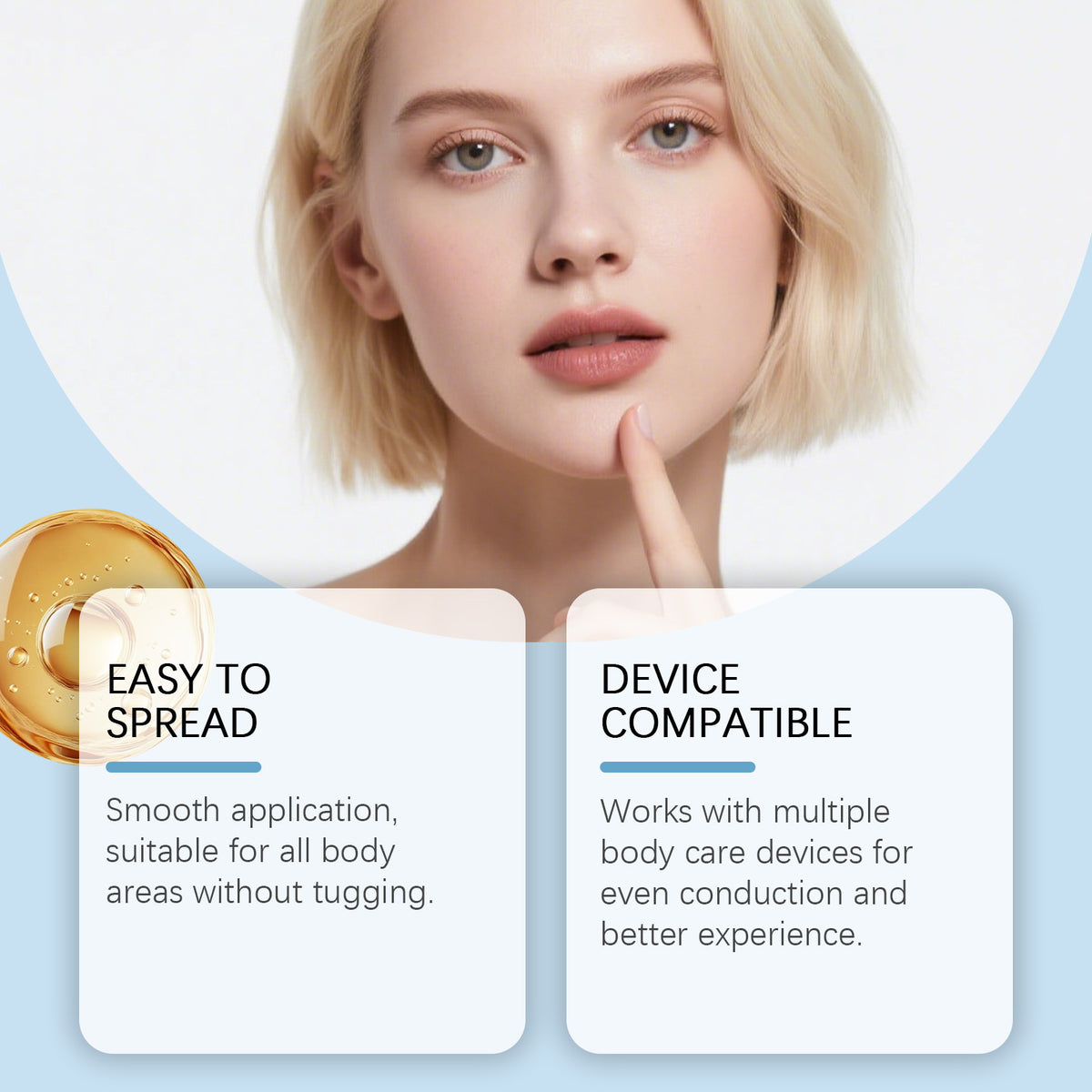 Moisturizing mild ingredients easy to absorb topical application care gel