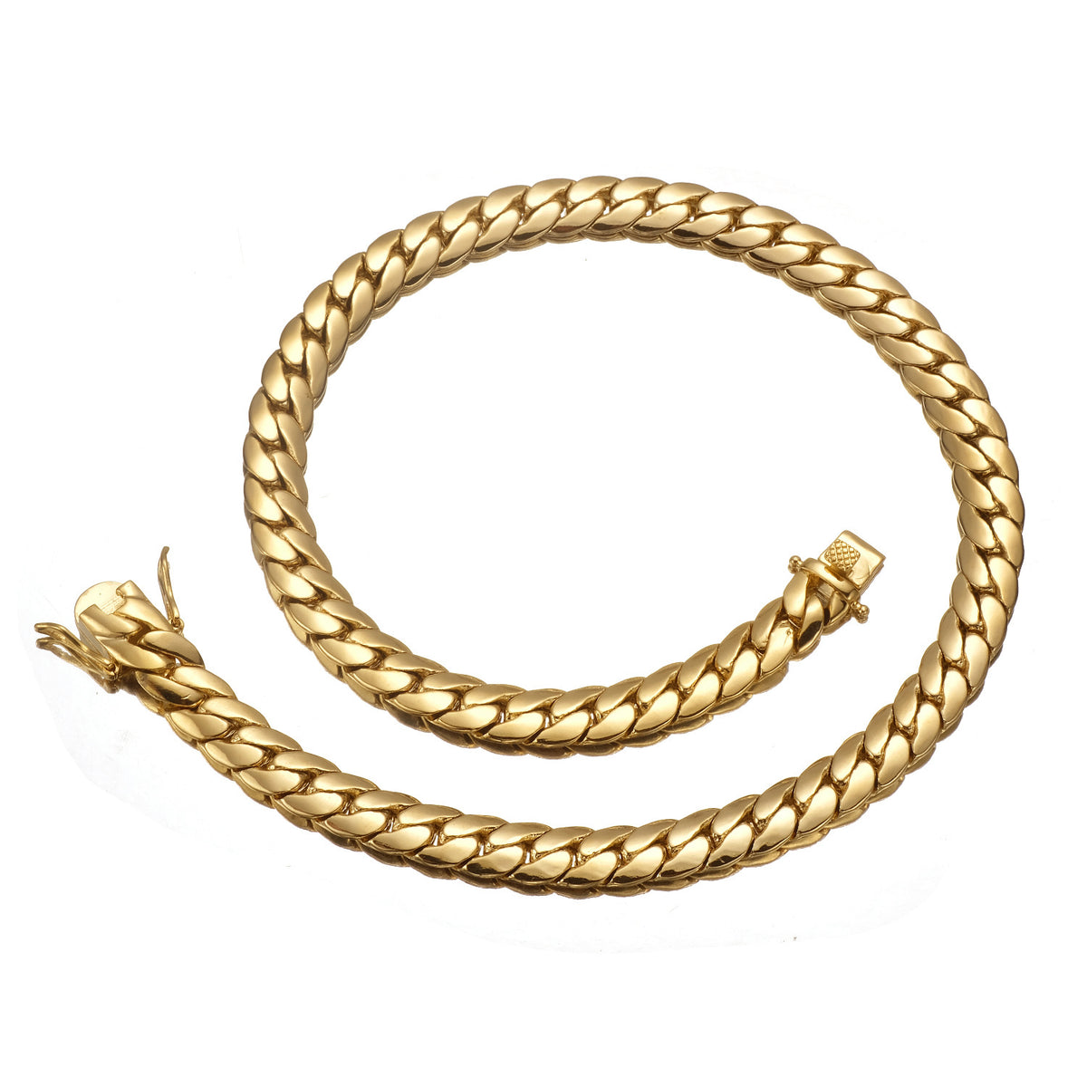 18K gold-plated brass Cuban chain