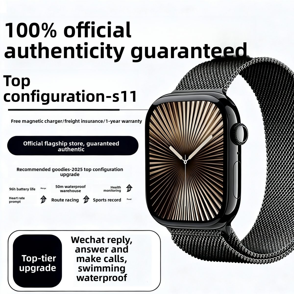 Smart Watch with Health Monitoring and Bluetooth Calling