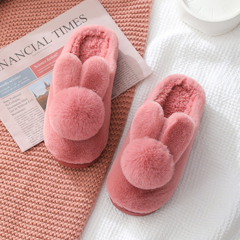 Women Winter Thick Soled Non-Slip Fluffy Warm Home Slippers
