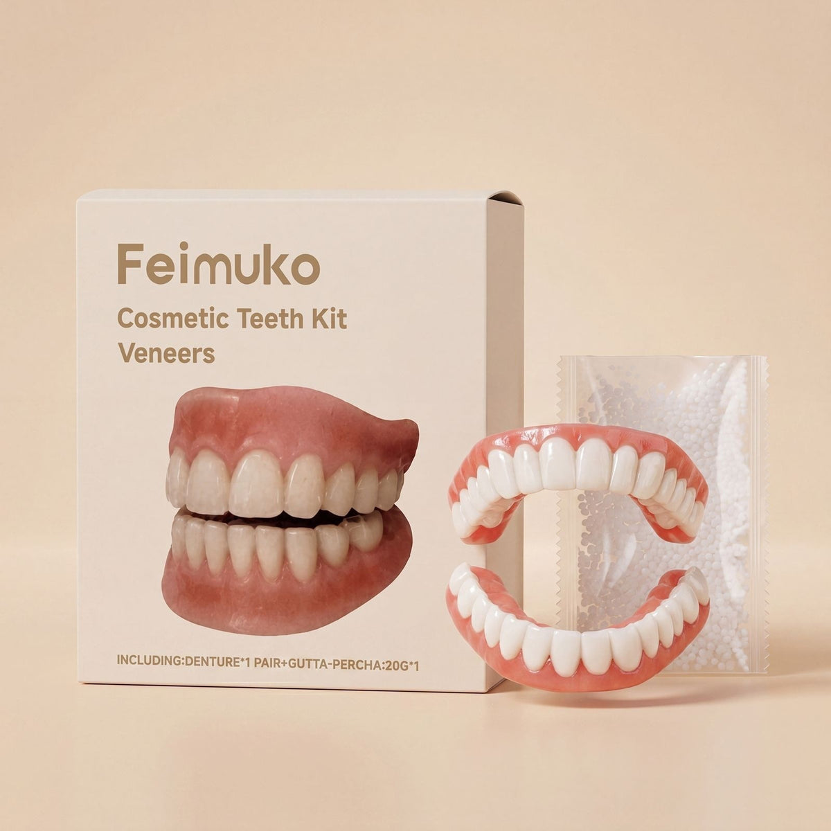 Denture set convenient and easy to clean denture set