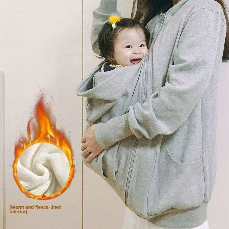 Kangaroo Mother Child Fleece Sweatshirt