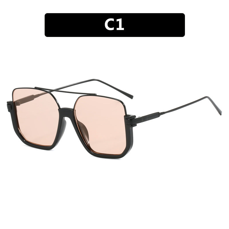 Double Beam Sunglasses Large Frame Retro Style