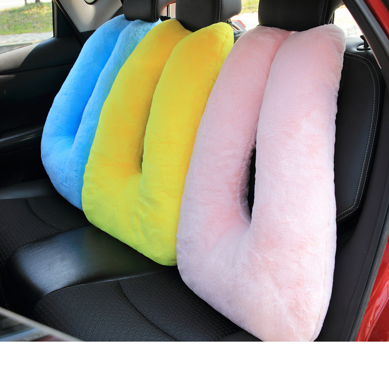 U-Shaped Plush Car Pillow Cushion