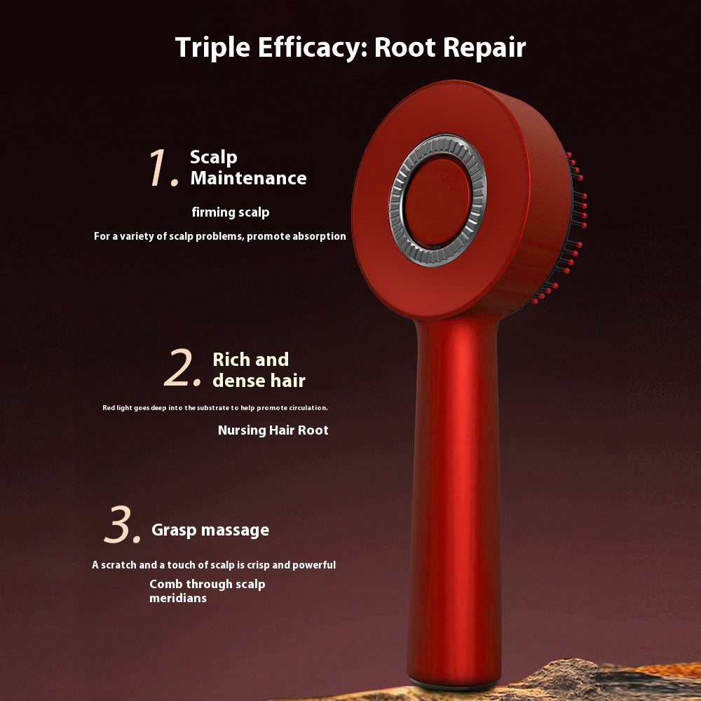 Red light guide liquid massage comb