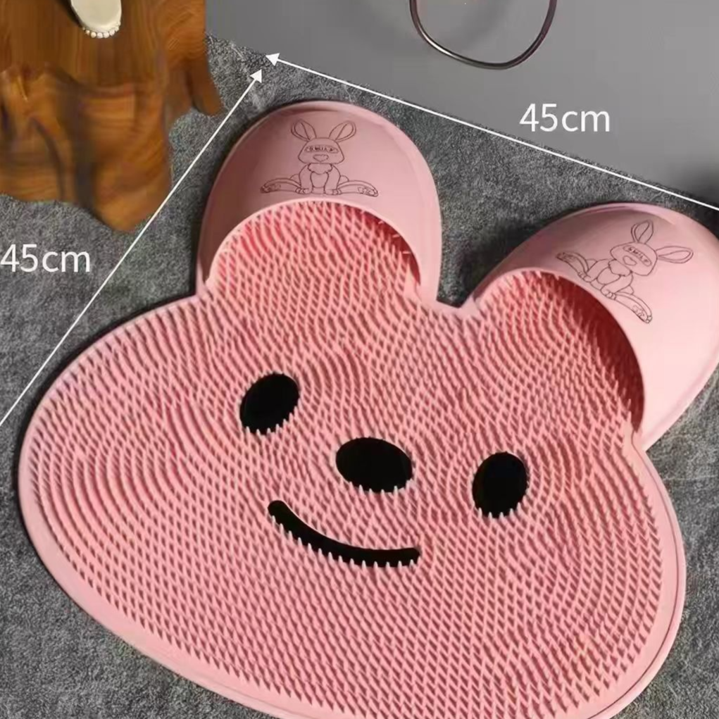 Rabbit Foot Scrub Bath Mat