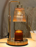 Solid Wood Electric Wax Melt Warmer with Timer and Dimmer, Adjustable Height Aromatherapy Lamp