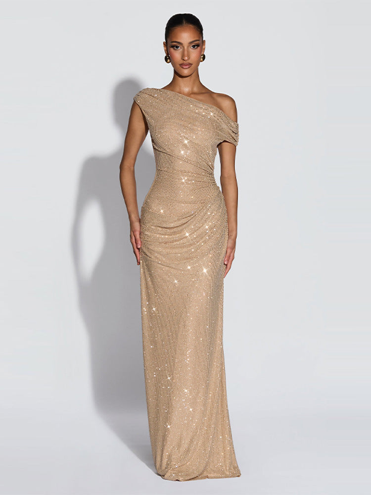 Elegant Sequin Bodycon Evening Gown